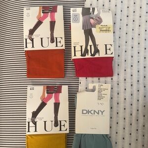 HUE and DKNY Tights NWT, Size Medium
